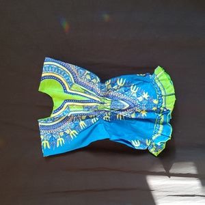 Wax Print Dashiki Flap Dress (kids)